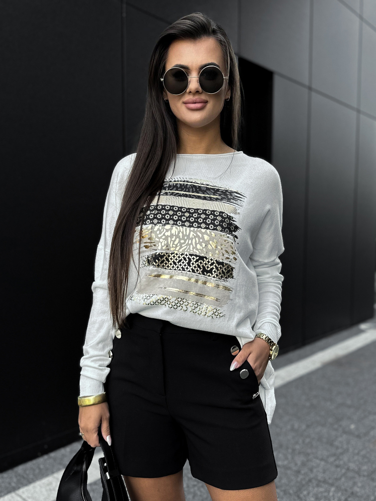 BLUSE SIDES ECRU