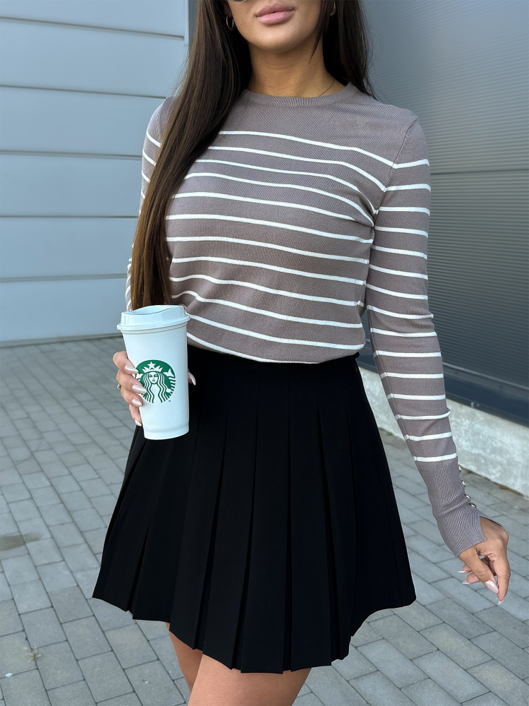 PULLOVER NASTIA DUNKELBEIGER