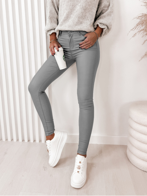 HOSE LEATHER SMOOTH GRAU