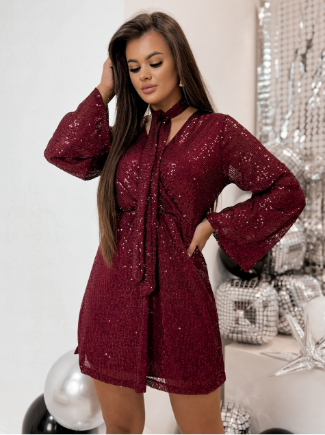 ROBE DELRIO BORDEAUX