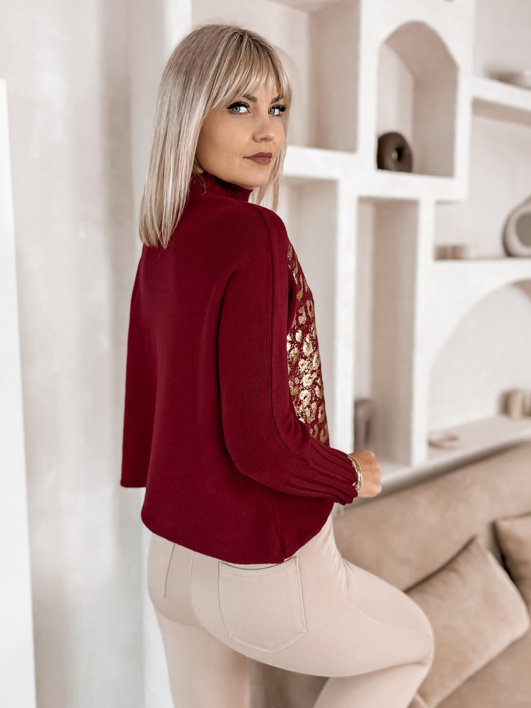SWEATER BURELA BURGUNDY