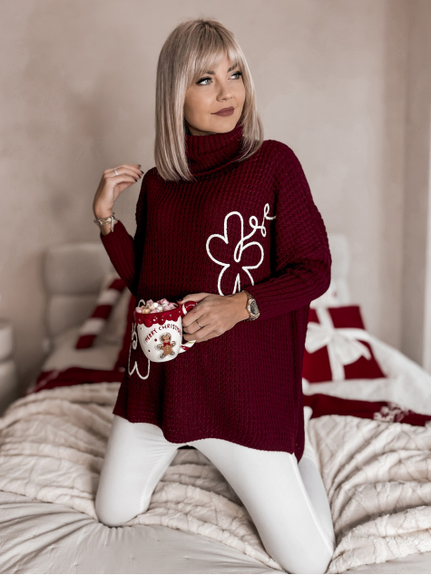 SWEATER TEAMO BURGUNDY