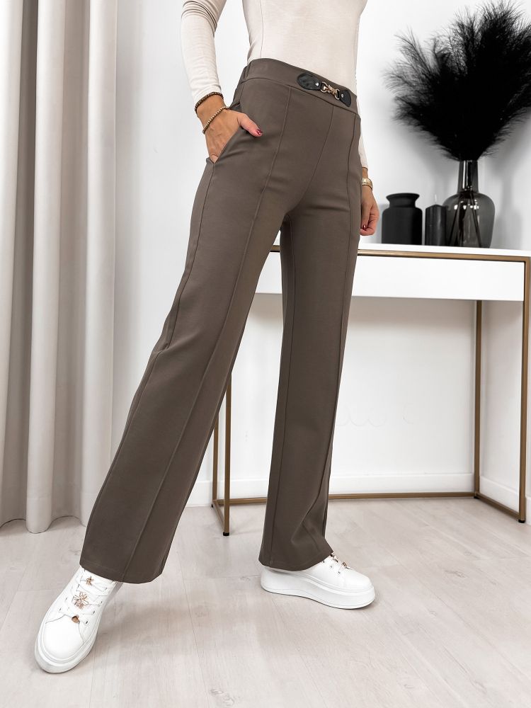 PANTALON VENODA BEIGE FONCÉ