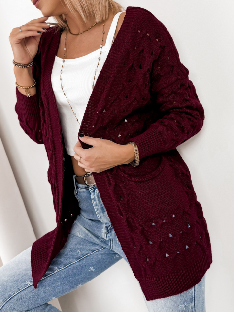 CARDIGAN ADORESSA BORDEAUX