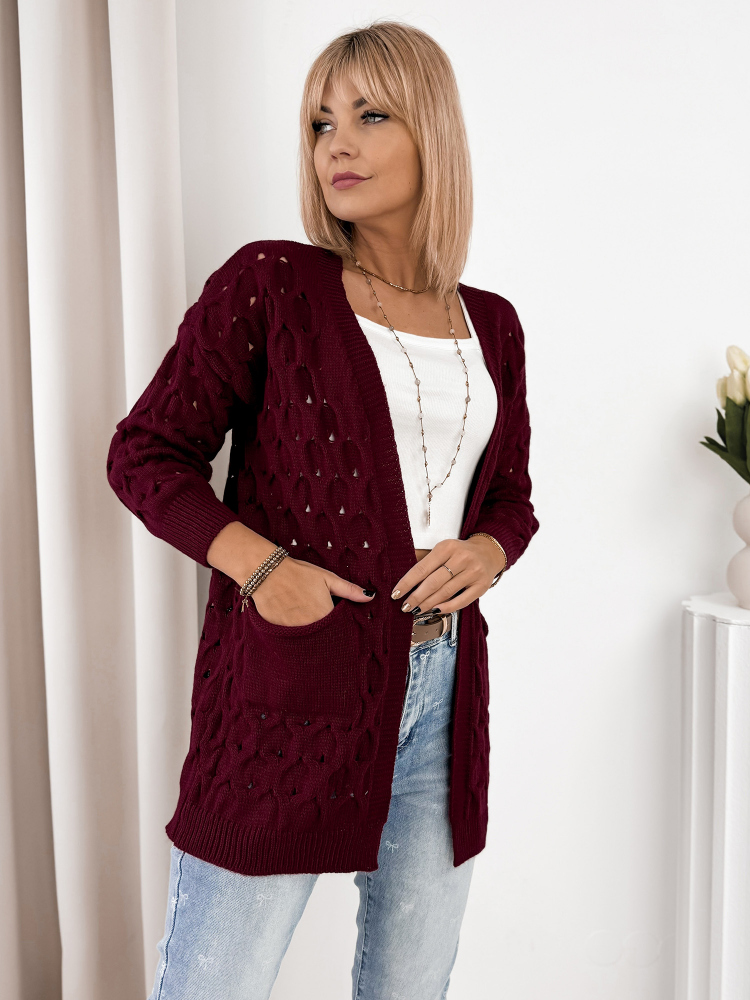 STRICKJACKE ADORESSA BORDEAUX