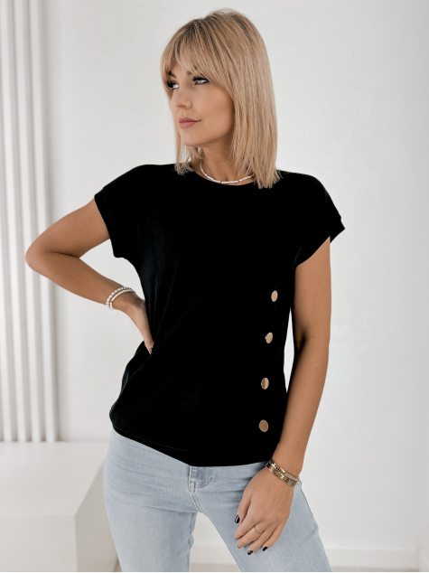 BLUSE PYLNO SCHWARZ