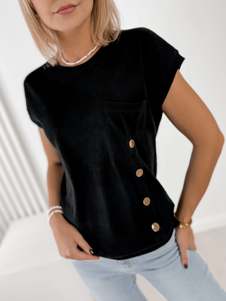 BLUSE PYLNO SCHWARZ